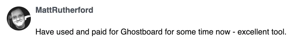 Testimonial Screenshot